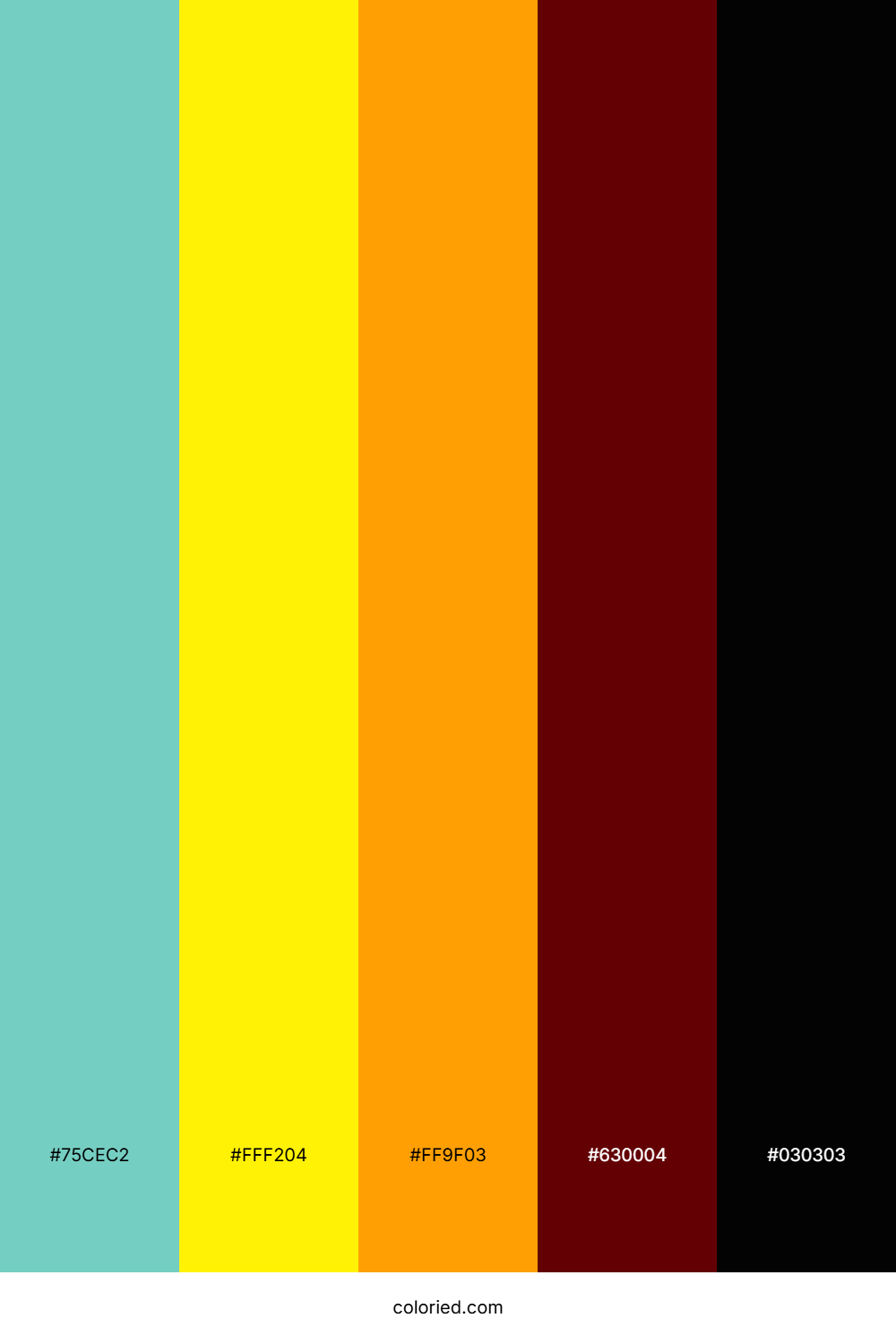 Turquoise Sunset Ember Color Palette