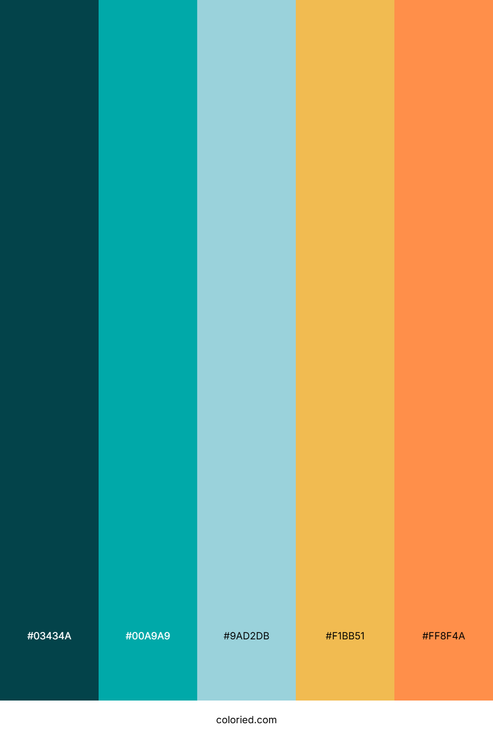 Turquoise Sunset Flame Color Palette