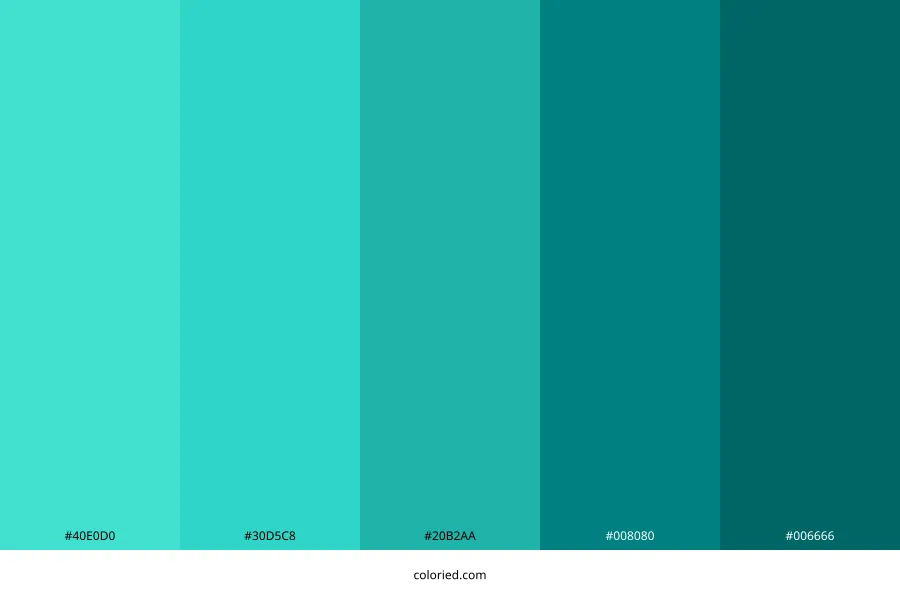 Turquoise Teal Color Palette