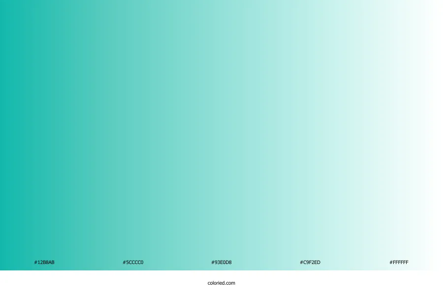 Turquoise to White Gradient