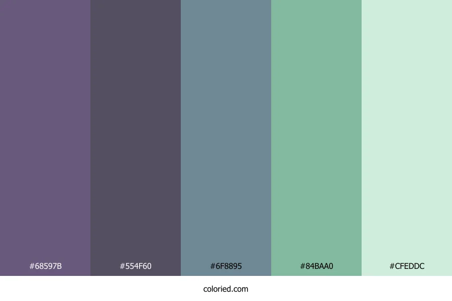 Twilight Frosted Peaks Color Palette