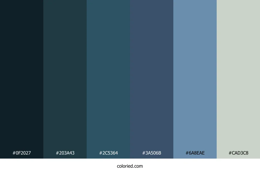 Twilight Harbor Mist Color Palette