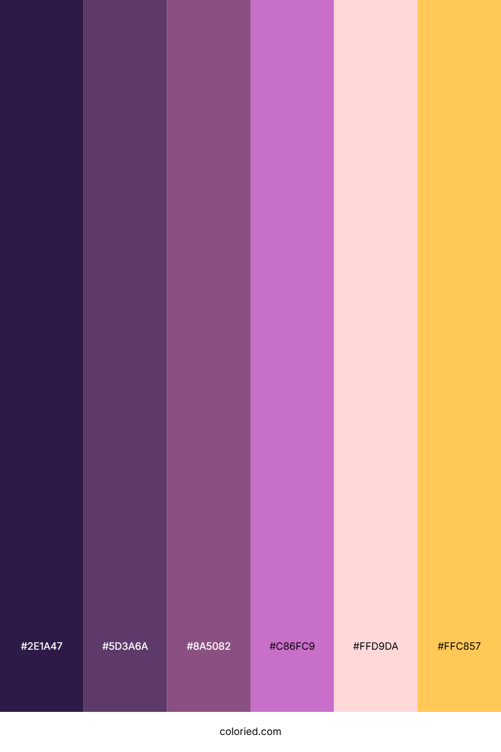 Twilight Orchid Citrus Color Palette