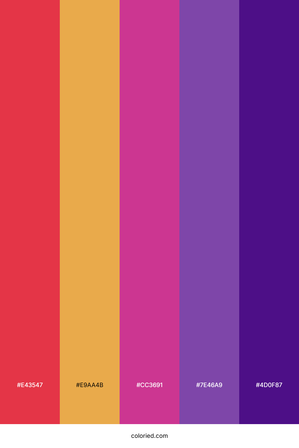 Twilight Orchid Wave Color Palette