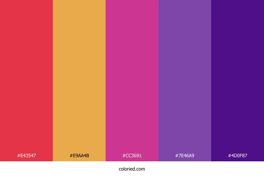Twilight Orchid Wave Color Palette