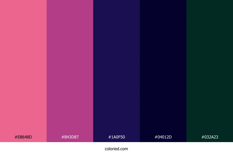 Twilight Rose Shadow Color Palette