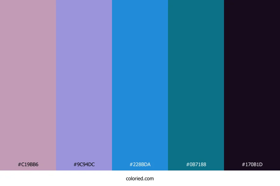 Twilight Sapphire Glow Color Palette