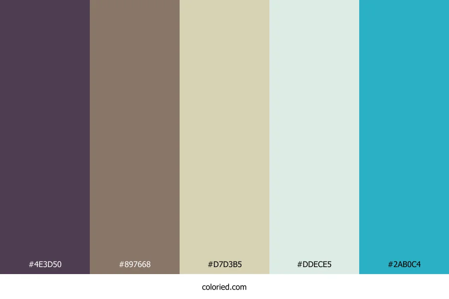 Twilight Walnut Mist Color Palette