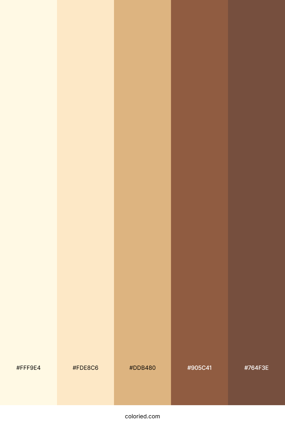 Vanilla Honey Tan Color Palette