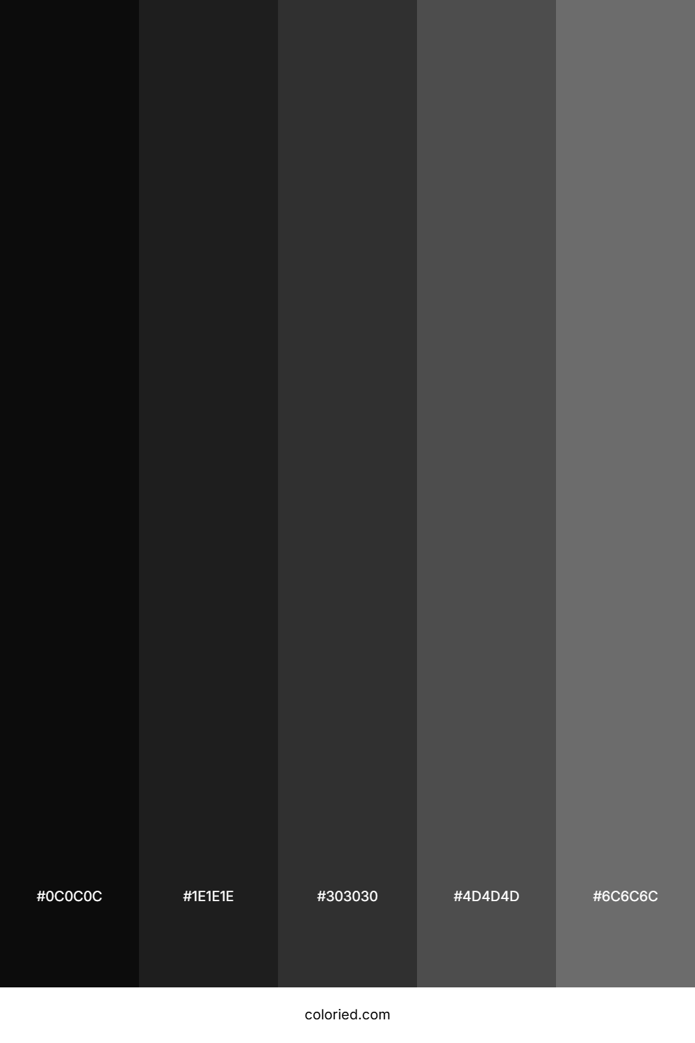 Vantablack Shades Color Palette
