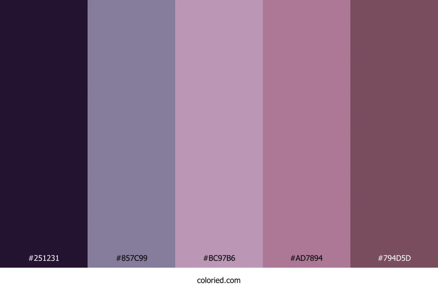Velvet Dusk Bloom Color Palette