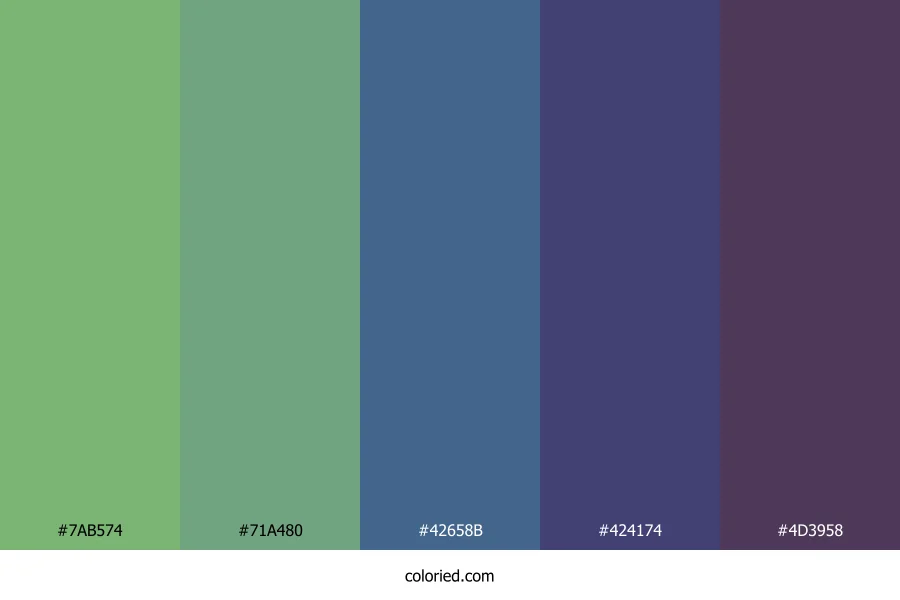 Verdant Jungle Twilight Color Palette