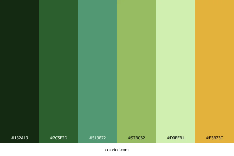 Verdant Meadow Gold Color Palette