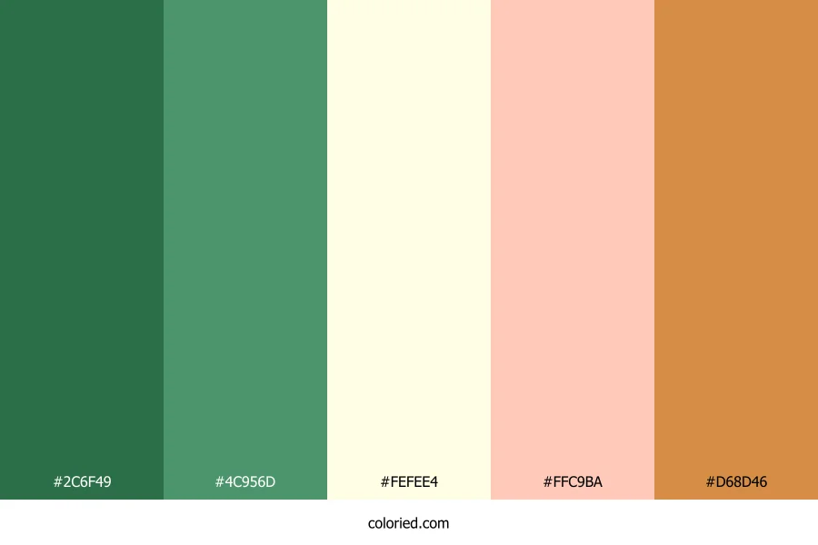Verdant Peach Orchard Color Palette