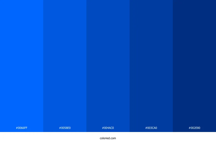 Vibrant Blue Color Palette