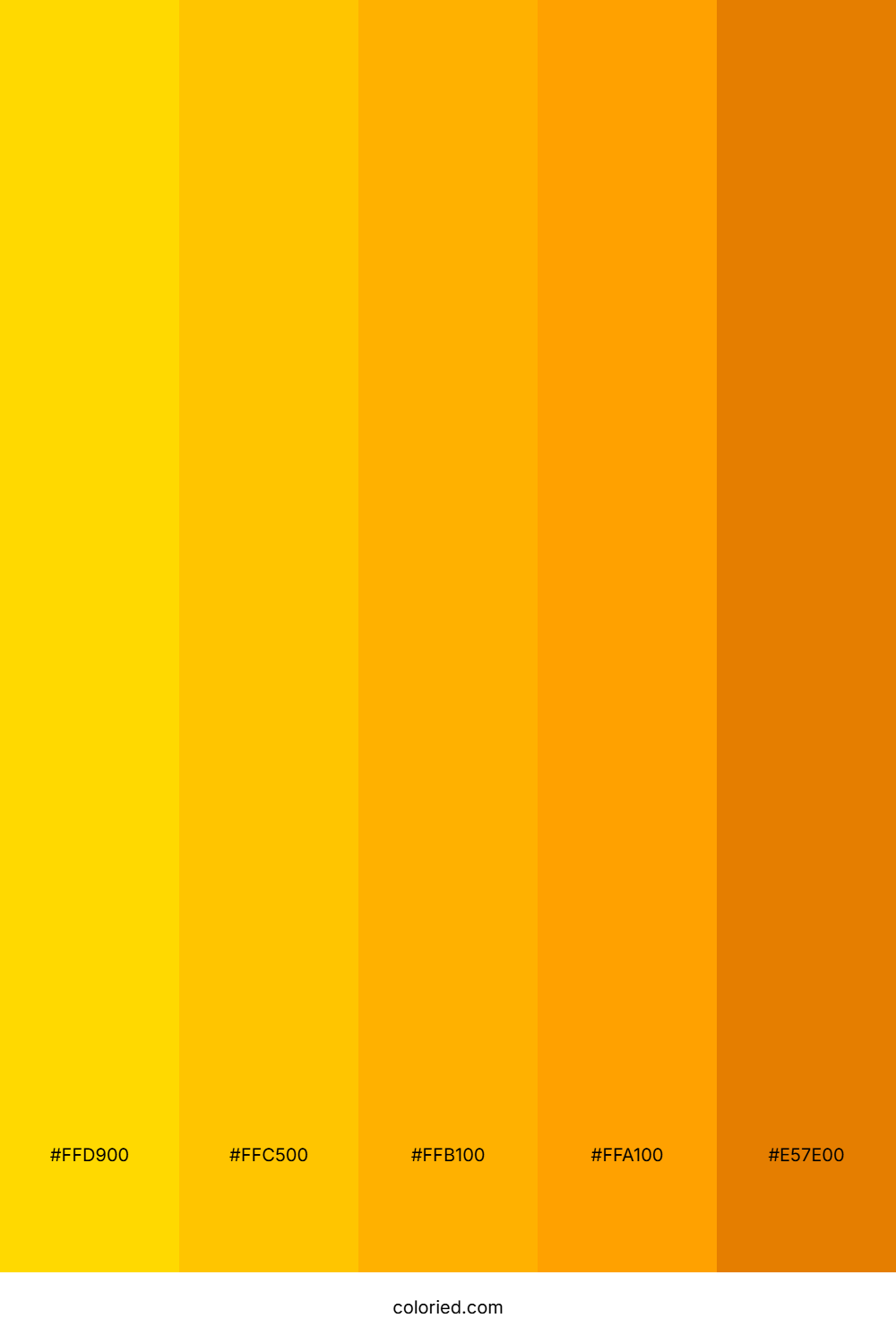 Vibrant Gold Color Palette