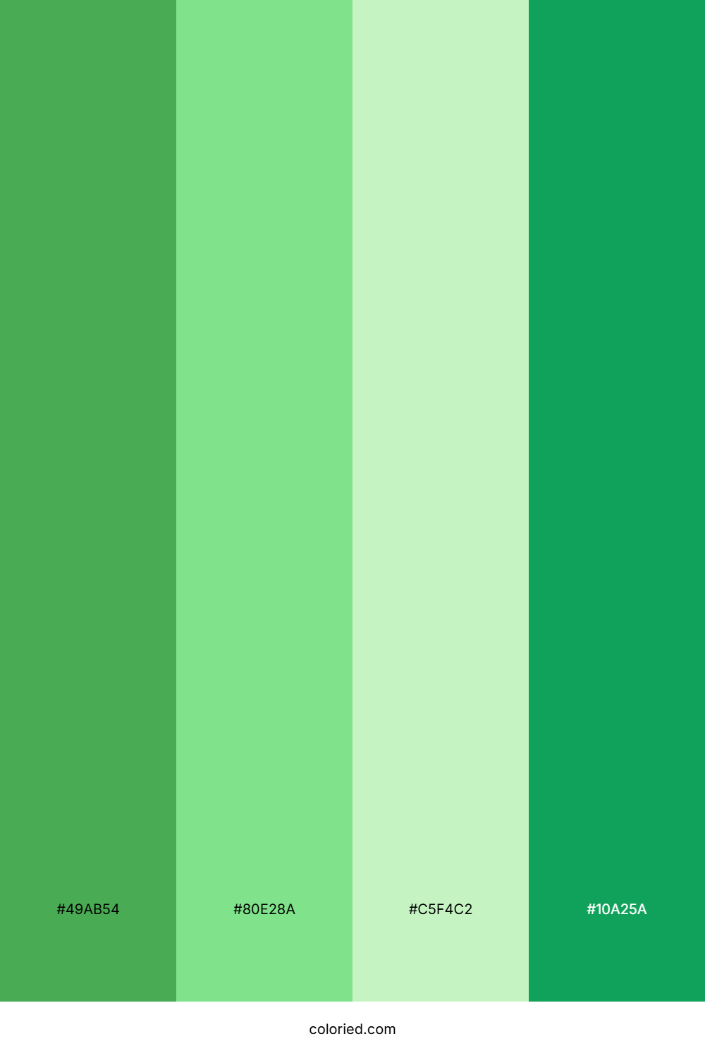 Vibrant Green and Light Mint Color Palette