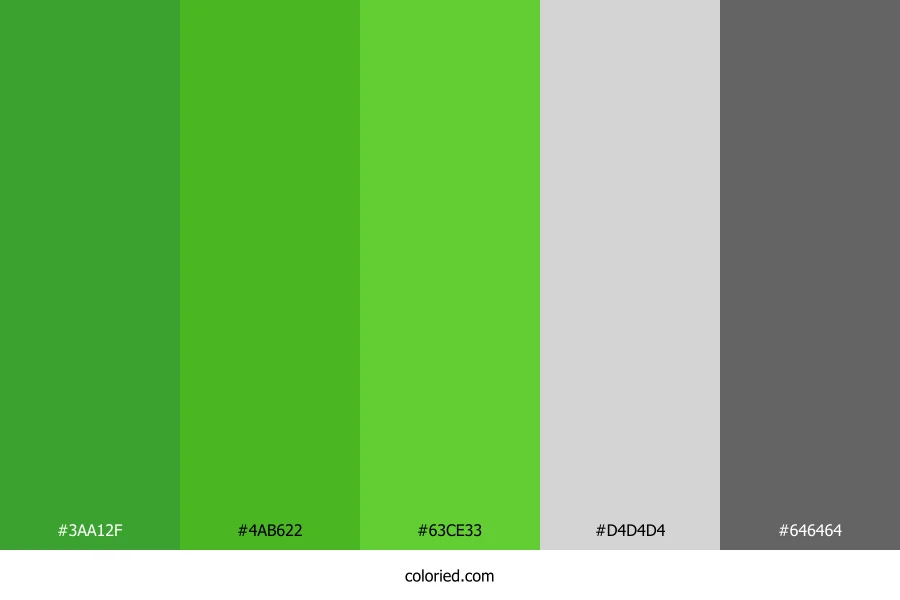 Vibrant Green and Slate Gray Color Palette