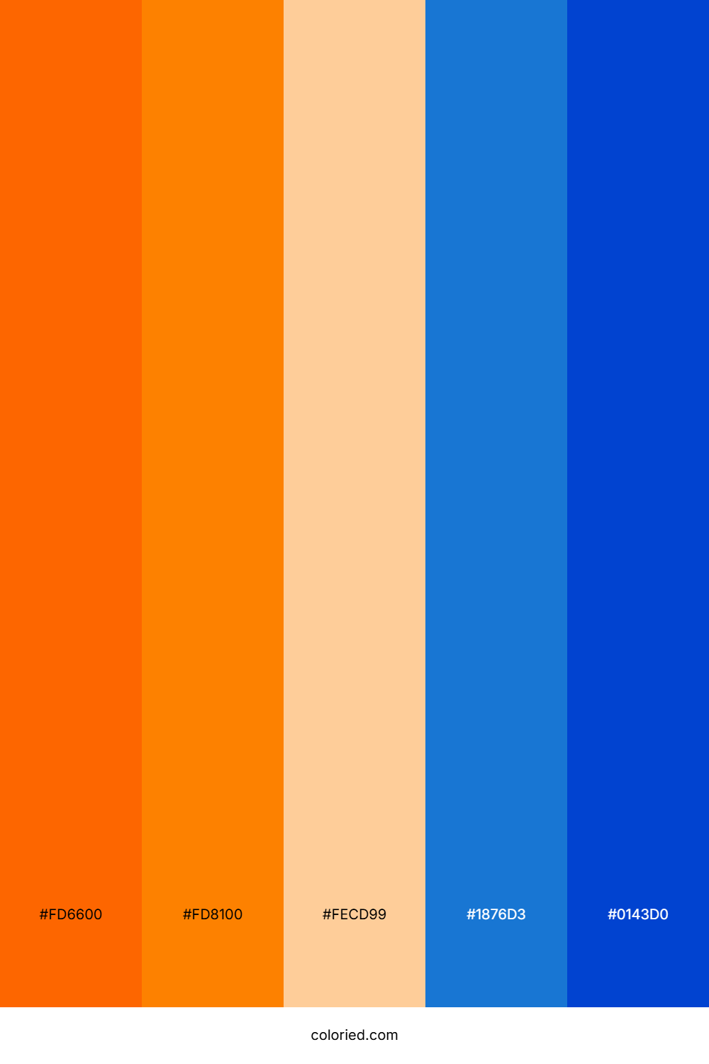 Vibrant Orange And Deep Blue Color Palette