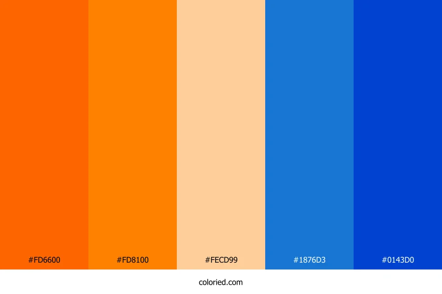 Vibrant Orange and Deep Blue Color Palette