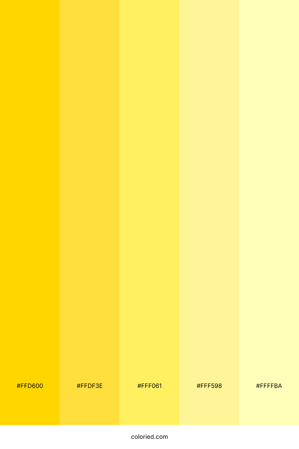 Vibrant Yellow and Lemon Color Palette