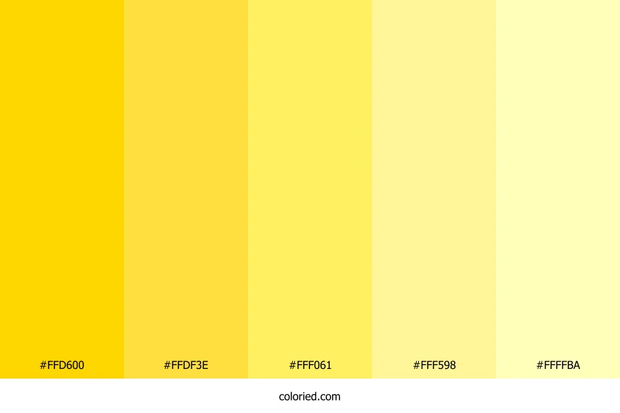 Vibrant Yellow and Lemon Color Palette