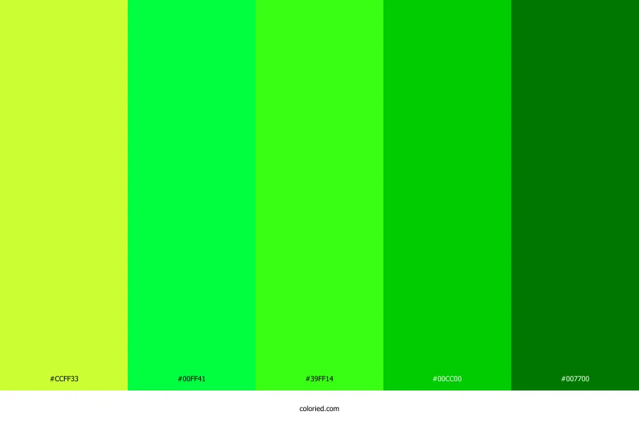 Video Game Green Color Palette