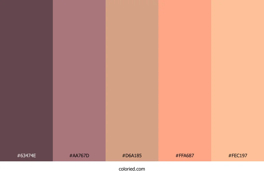 Vintage Coral Sunset Color Palette