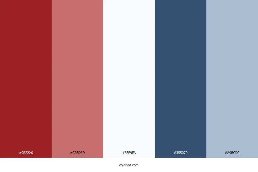Vintage Red White and Blue Color Palette