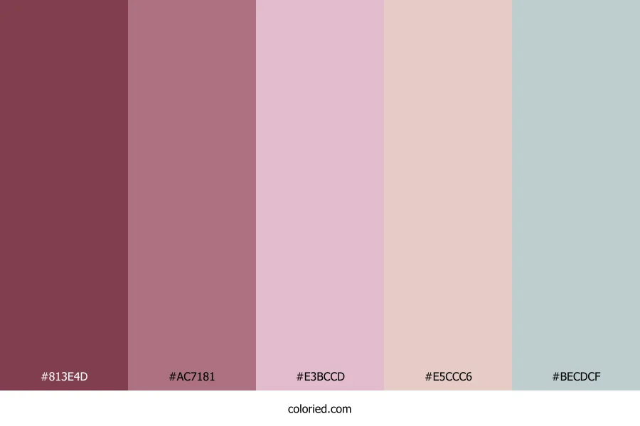 Vintage Rose Cloud Color Palette