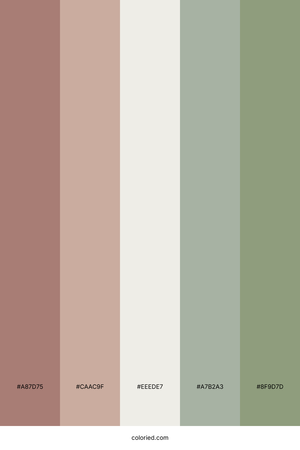 Vintage Sage Rose Color Palette