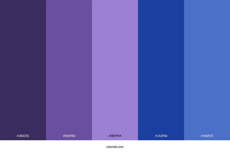 Violet and Blue Color Palette