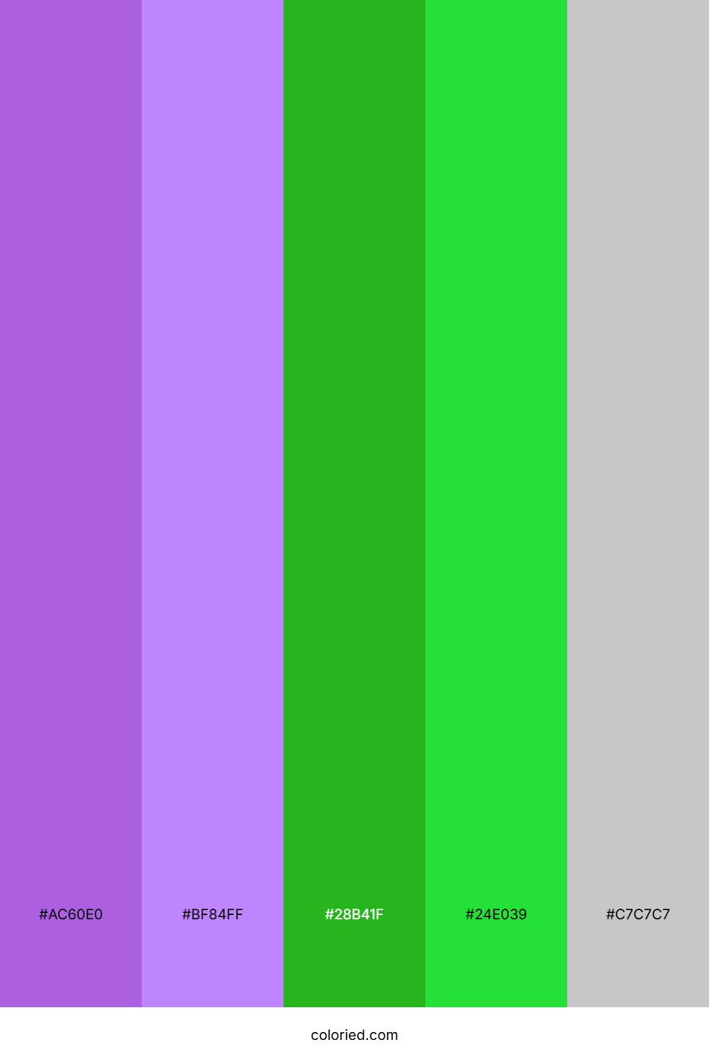 Violet and Lime Color Palette