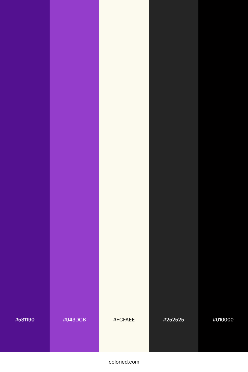 Violet and Onyx Color Palette