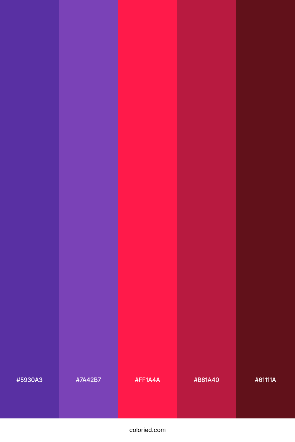 Violet And Scarlet Color Palette