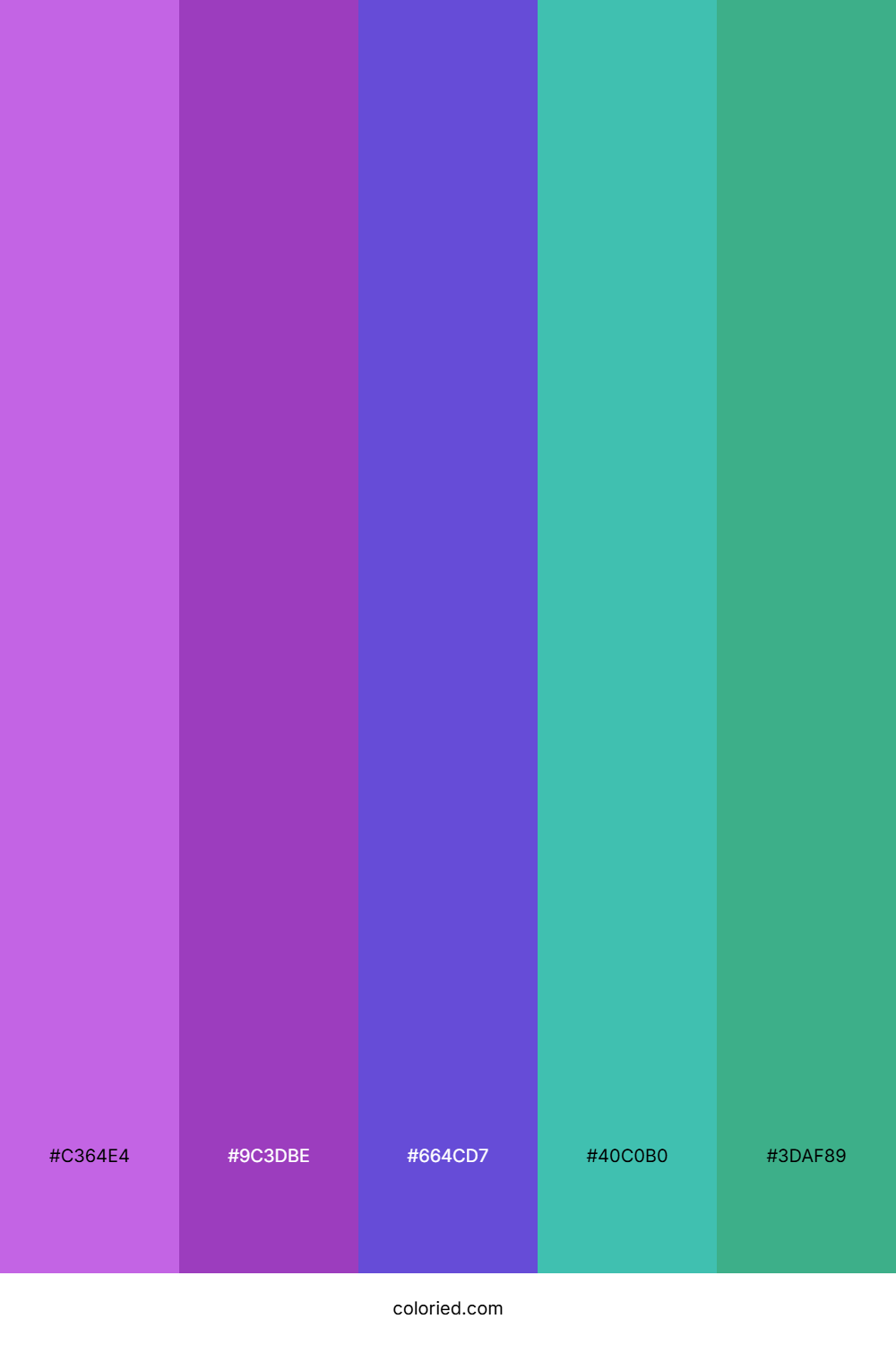 Violet Aqua Pop Color Palette