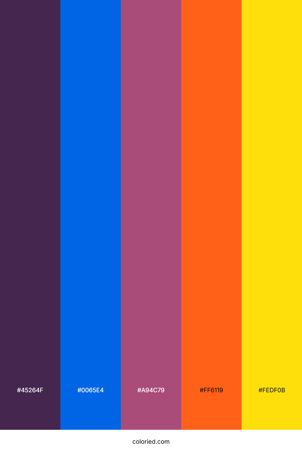 Violet Blue Citrus Color Palette