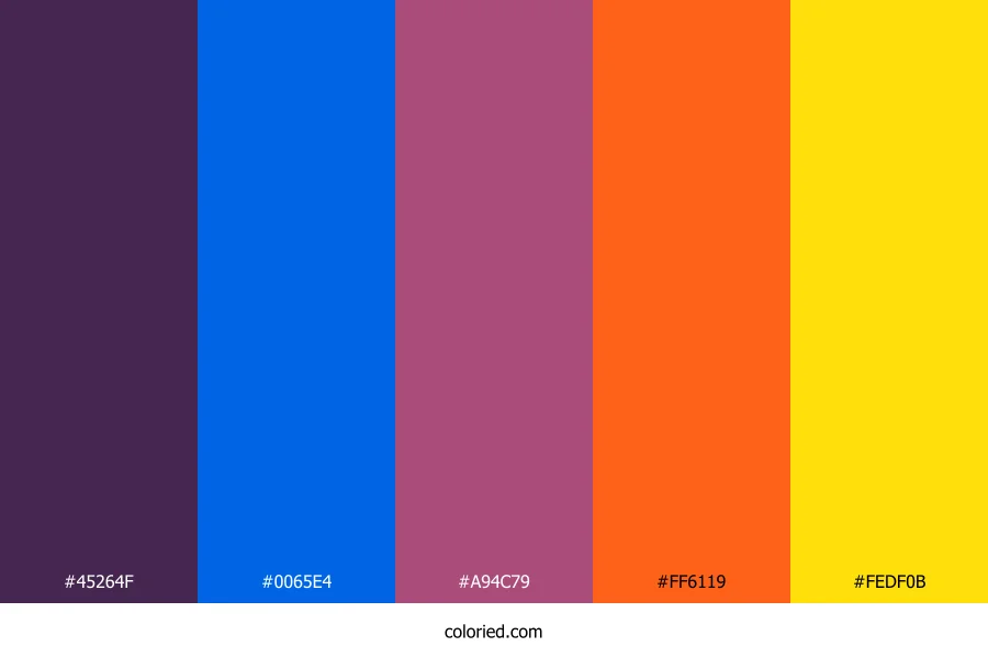 Violet Blue Citrus Color Palette
