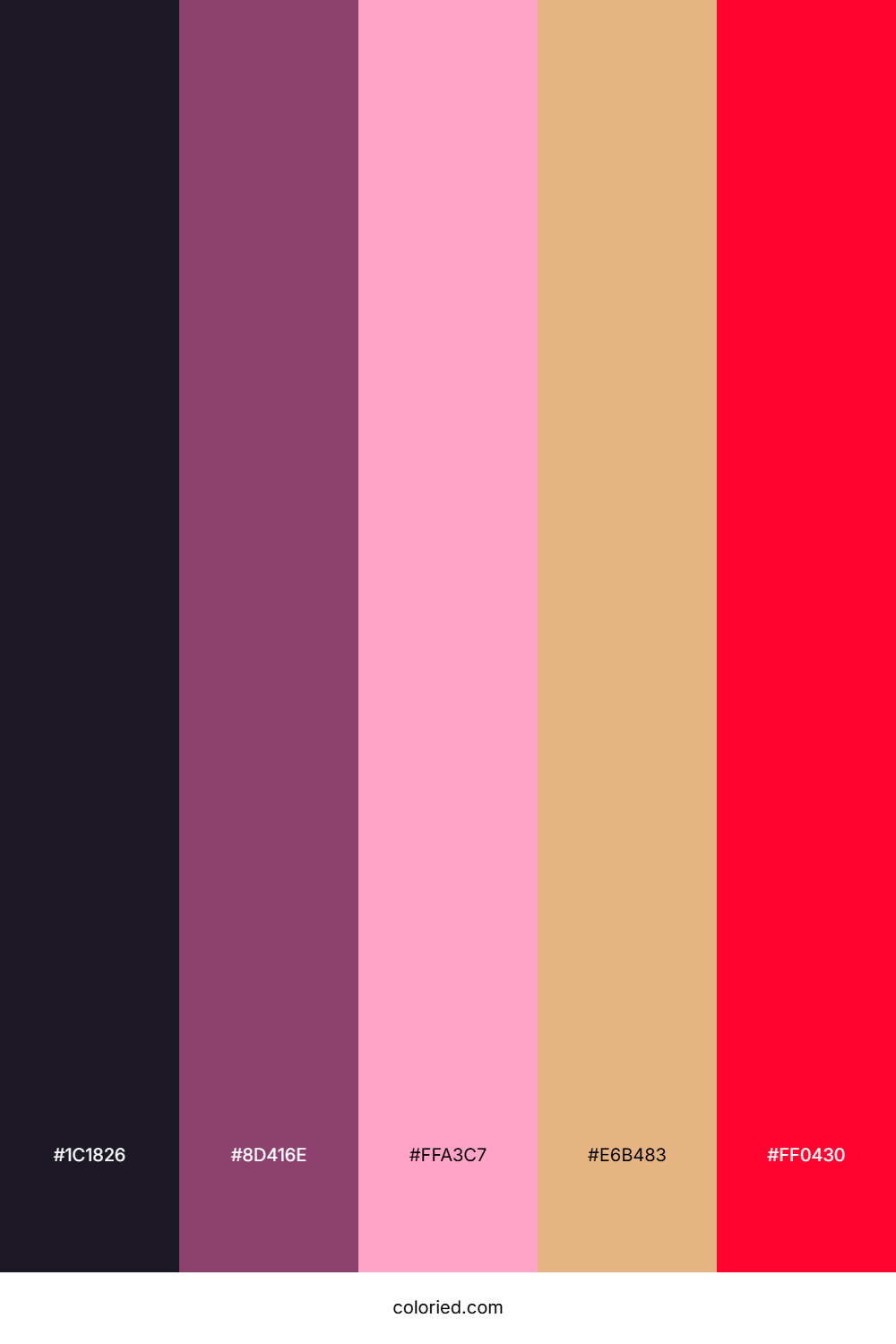 Violet Blush Ember Color Palette