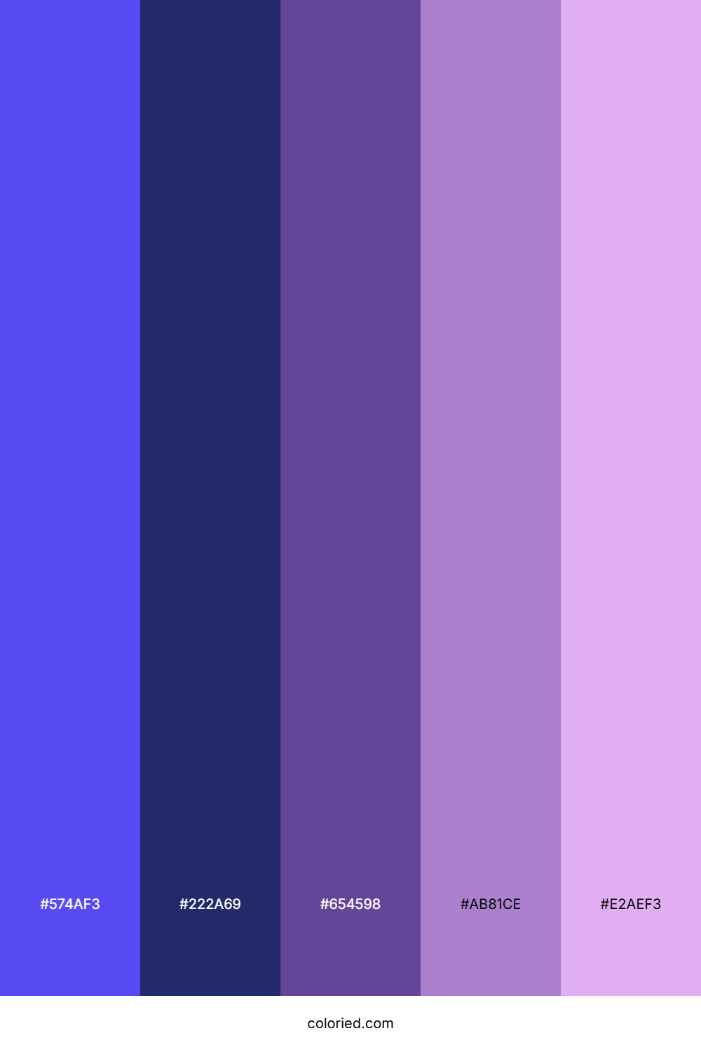 Violet Cosmic Aurora Color Palette