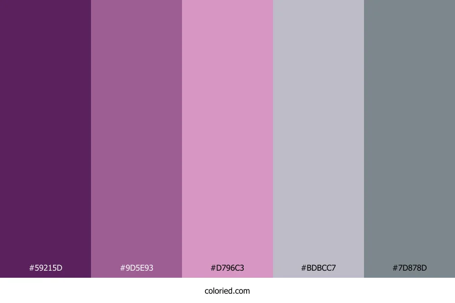 Violet Dusk Bloom Color Palette