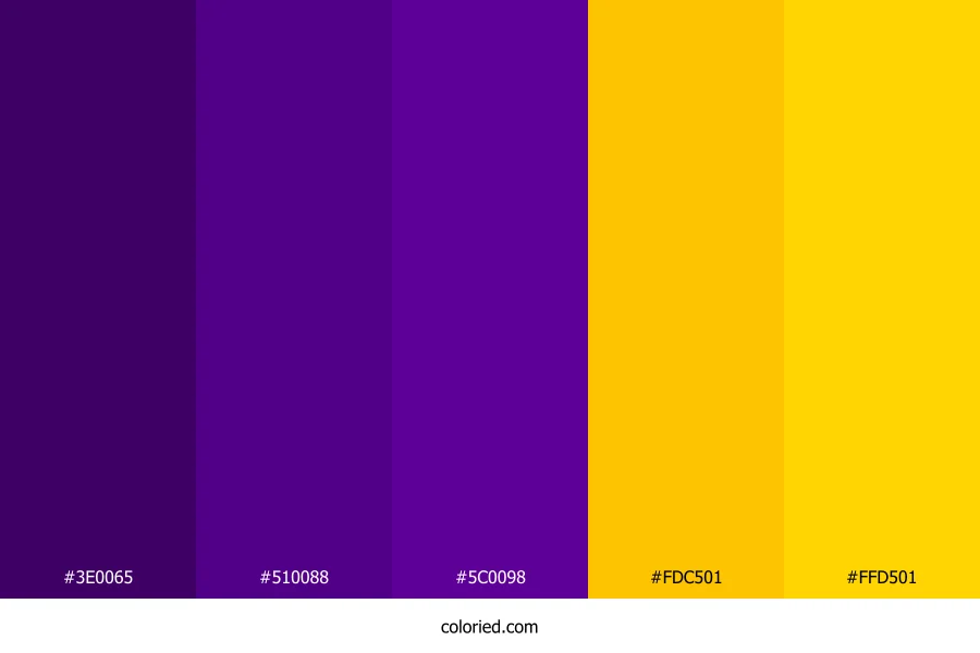 Violet Dusk Gold Color Palette