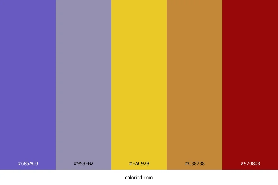 Violet Gold Ember Color Palette