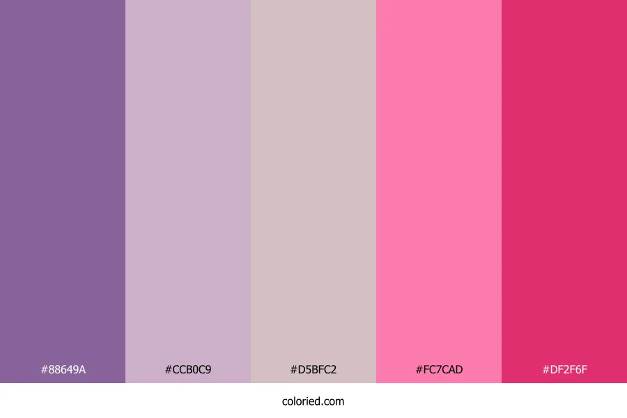 Violet Pink Berry Color Palette