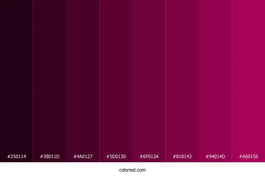 Violet Red Color Shades
