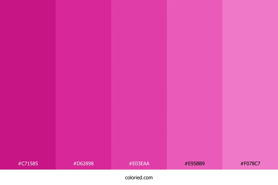 Violet Red Gradient Color Palette