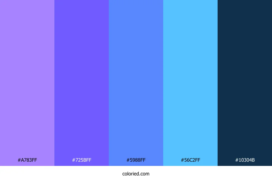 Violet Sky Ocean Color Palette