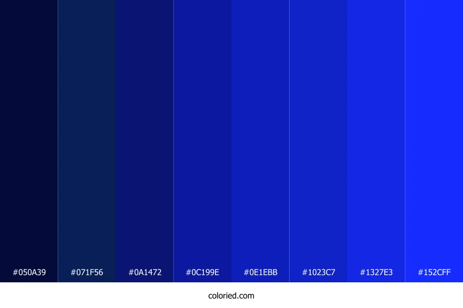 Vivid Blue Color Shades