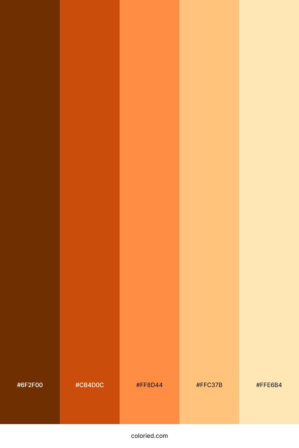 Vivid Orange Gradient Color Palette