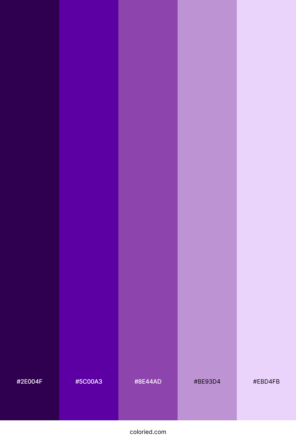 Vivid Purple Gradient Color Palette